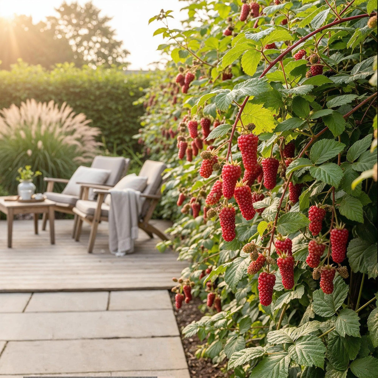 Livraison plante Mûrier - framboisier Tayberry – Lot de 6 – Pot 9 cm