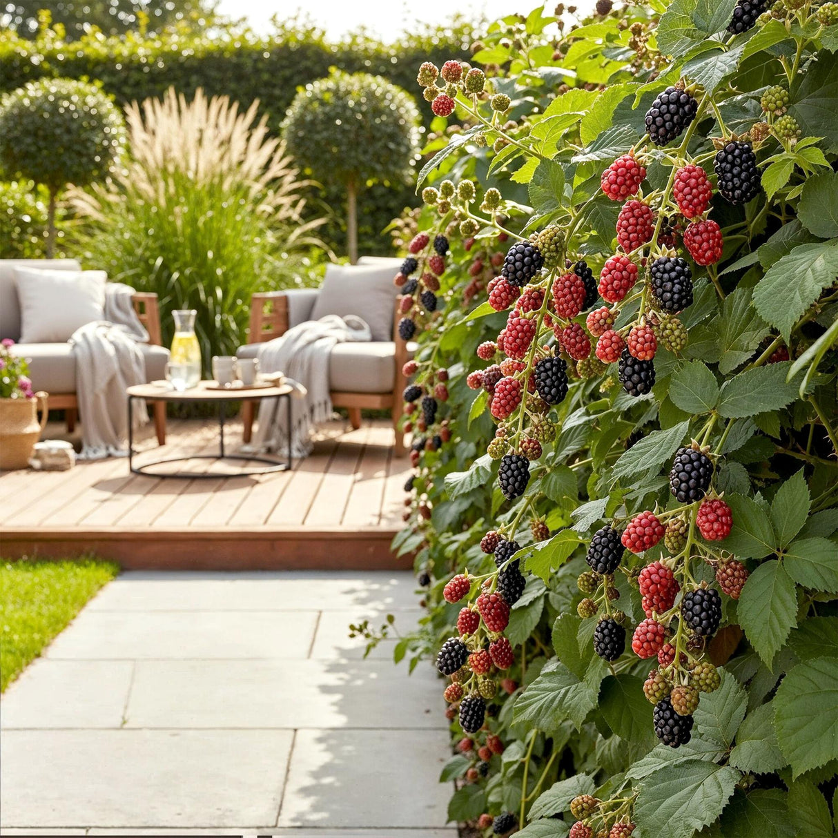 Livraison plante Mûrier sans épines Thornfree – Lot de 3 – Pot 9 cm