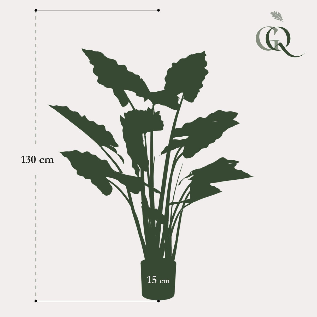 Livraison plante Colocasia Pink China plante artificielle - h130cm, Ø15cm