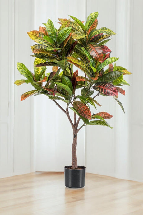 Livraison plante Croton Codiaeum plante artificielle - h120cm, Ø14cm