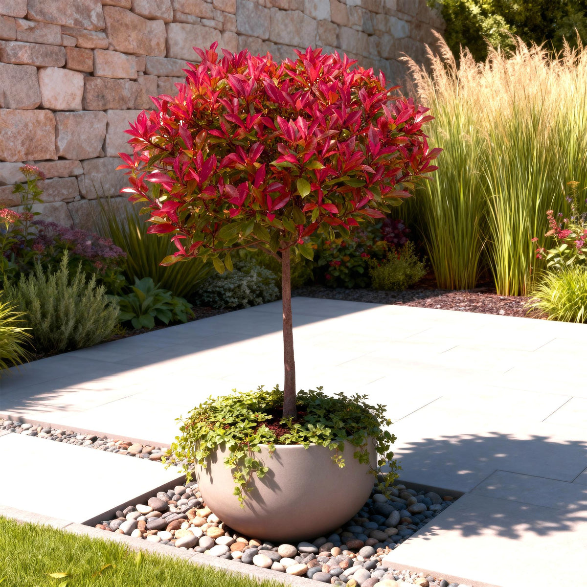 Photinia Carre Rouge - Leuchtendes und robustes Laub