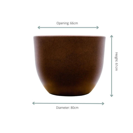 Livraison plante Pot Eggy Bronze 80 cm