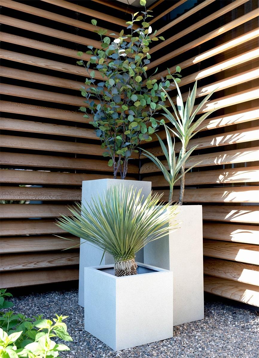 Livraison plante Pot Grigio Cube Blanc Antique 50 cm